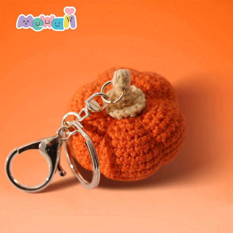 Handmade Crochet Pumpkin Keychain