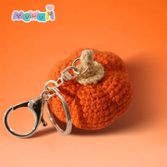Handmade Crochet Pumpkin Keychain