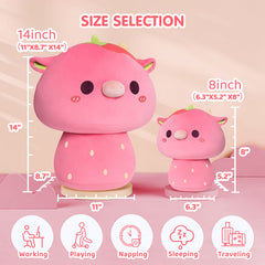 MeWaii® Mushroom Family Painted Berry Cow Kawaii Plush Pillow Squish Toy