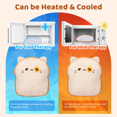 MeWaii® Heating Family Toast Bread Kawaii Stuffed Animal Unscented Microwavable Warmable Heating Pad Plush Toy