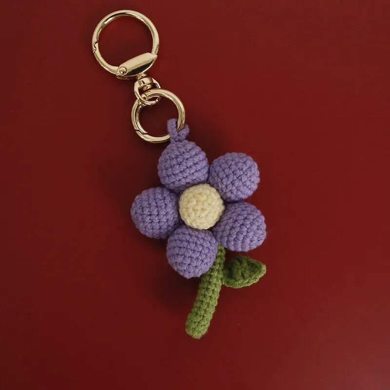 Mewaii® Finished Crochet Flower Keychain