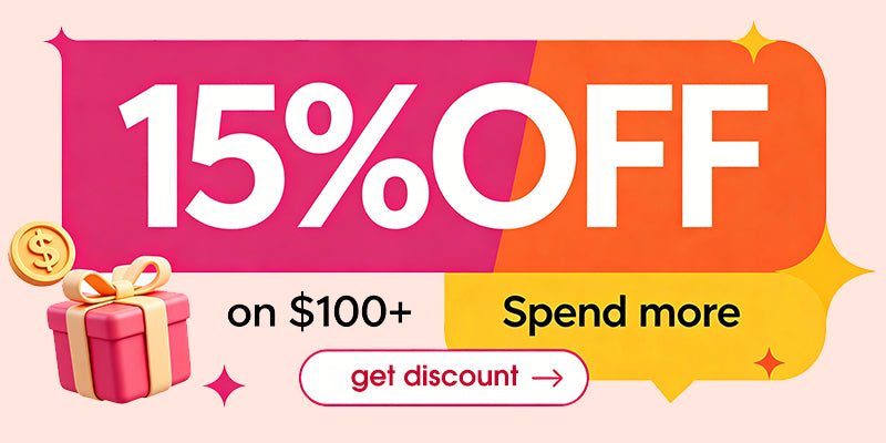 15% off on orders over 100 dollars