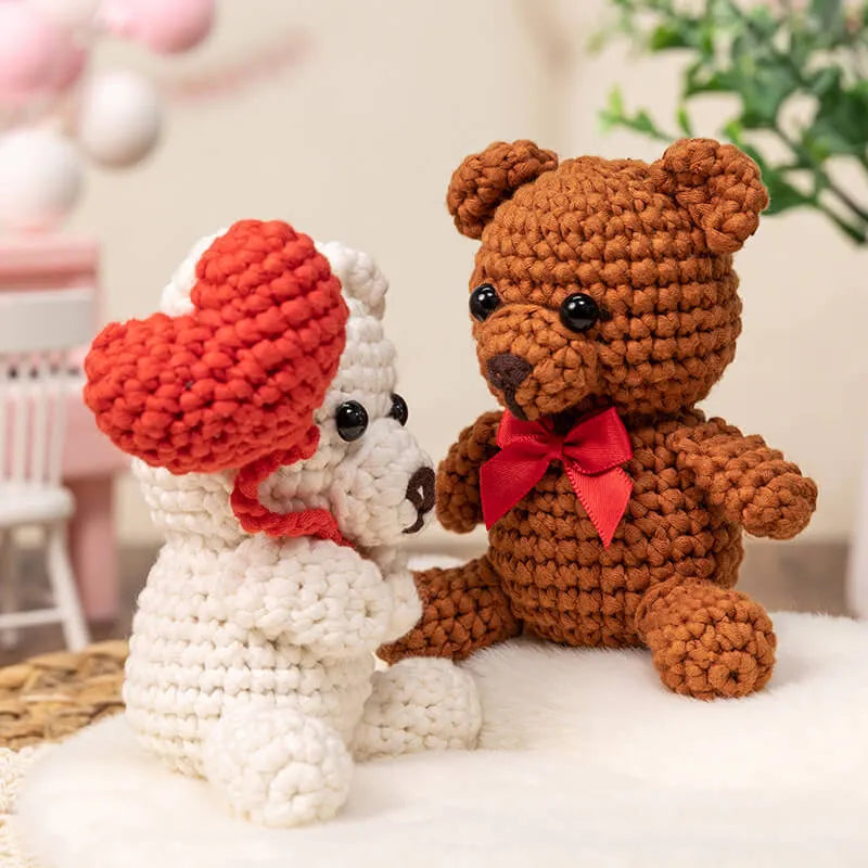 MeWaii® Crochet Original Designed Animal Crochet Kit for Beginners with Easy Peasy Yarn