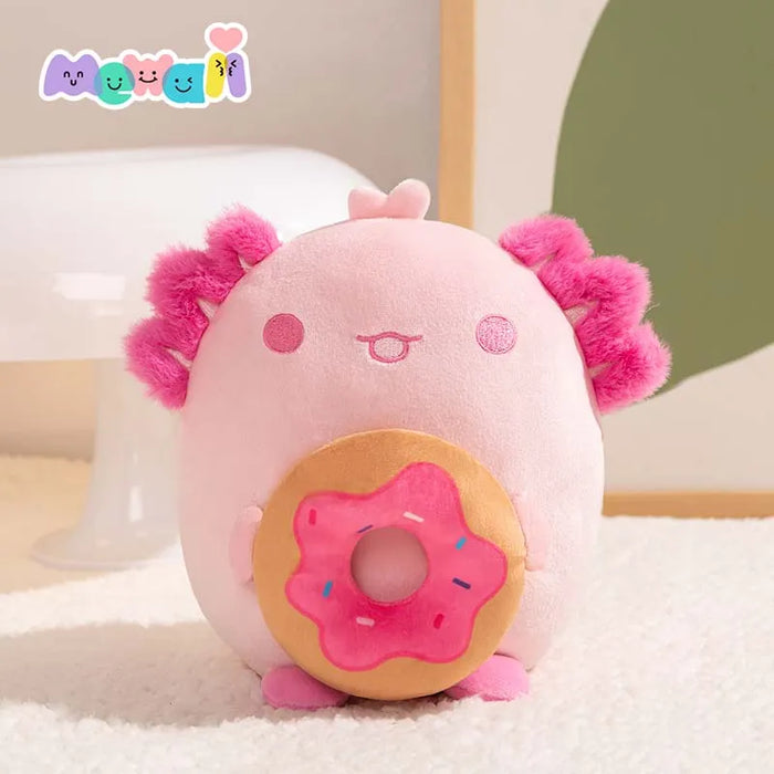 MeWaii® Fragrance Plush Toy Donut Axolotl Stuffed Animal with Aromatherapy Lavender Scent 8 inches Stuffed Plushie