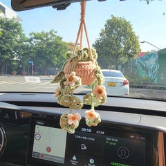 MeWaii® Handmade Crochet Flowers and Potted Plants Car Hanging