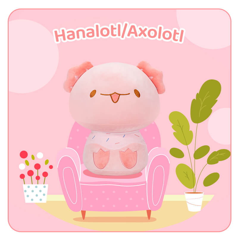 MeWaii® Mushroom Family Axolotl Kawaii Plush Pillow Squish Toy