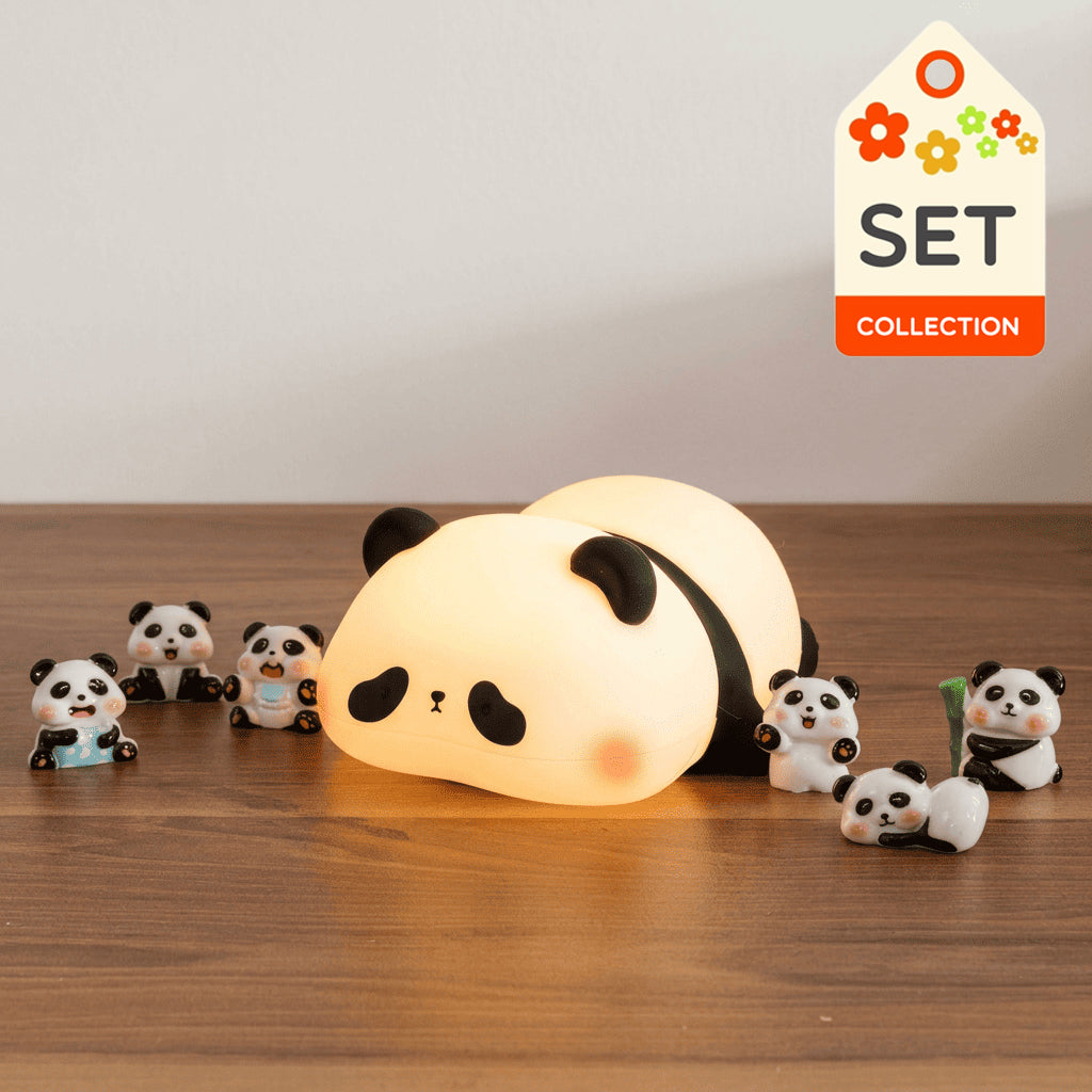 Niedliches Panda-Nachtlicht, LED-Squishy-Tap-Lampe, tolles Geschenk für Baby und Mädchen