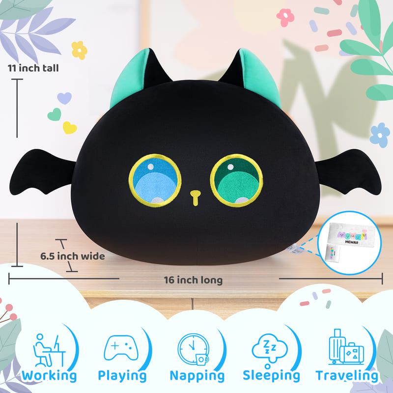 MeWaii®  Throw Pillow Cushion Family Magic Cat Stuffed Animal Kawaii Plush Body Squishy Pillow