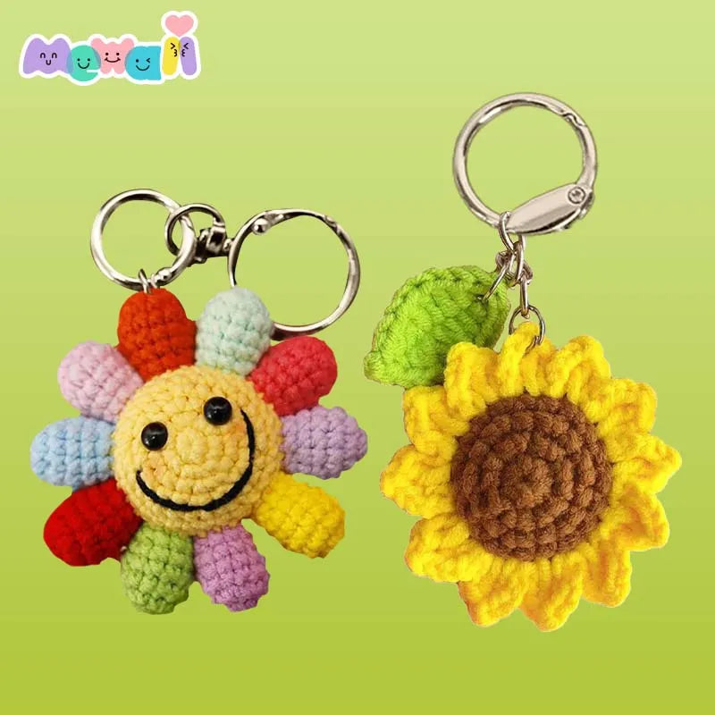 Mewaii® Finished Crochet Flower Keychain