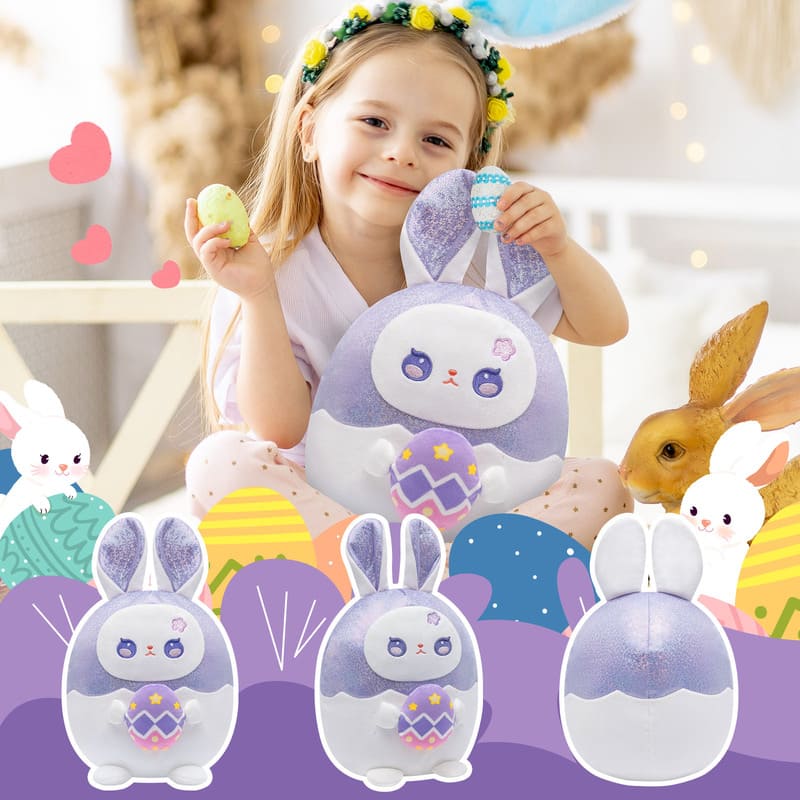 MeWaii® Stuffed Animal Kawaii Bunny/Rabbit Plush Pillow Squishy Toy With Hoodie