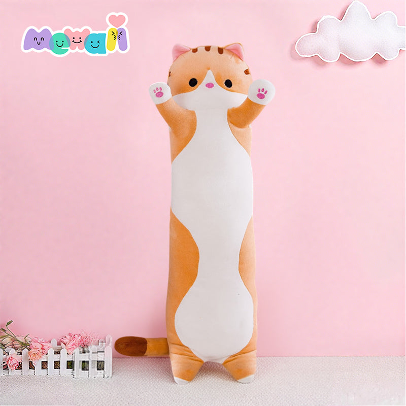 MeWaii® Cat Plush Orange Stuffed Animal Kawaii Plush Pillow Squishy Toy