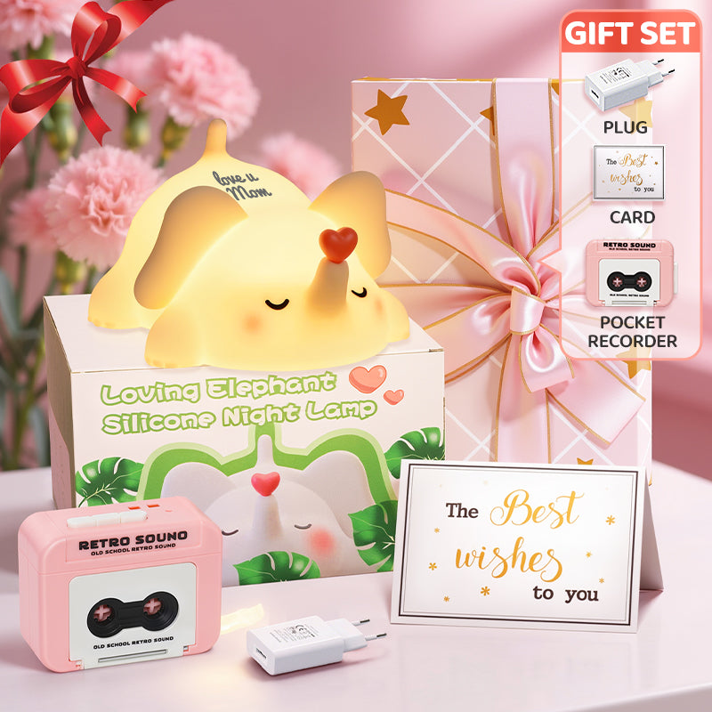 Mother's Day Limited Gift Set Special for every Momy Engraving Squishy Silicone LED Night Light