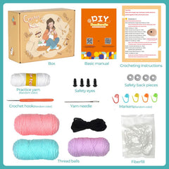 MeWaii® Crochet Bunny Crochet Kit For Beginners With Easy Peasy Yarn