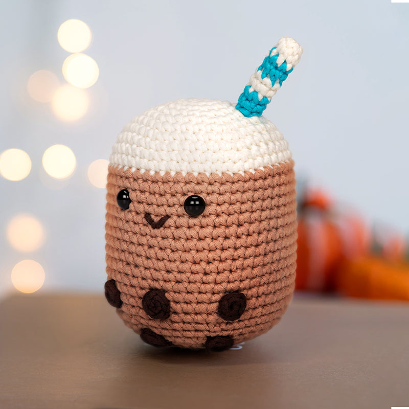 MeWaii® Crochet Boba Crochet Kit for Beginners with Easy Peasy Yarn