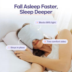 Adjustable Weighted Eye Mask – Gentle Pressure, 99% Blackout & Dual-Sided Comfort