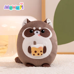 MeWaii® Stuffed Animal Kawaii Raccoon Plush Pillow Squishy Toy With Hoodie