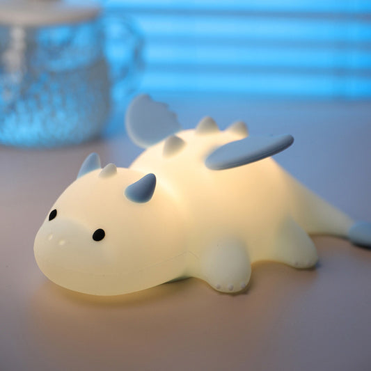 Squishy Silicone Cute Baby Dragon LED Night Light - Perfect Gift for Kids and Girls