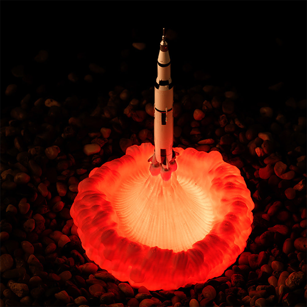 Galactic Rocket Night Light – 3D Liftoff Design with Light-Up Smoke