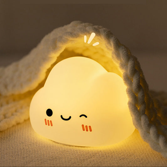 Squishy Silikon Lächelnde Wolken LED-Nachtlicht - Perfektes Geschenk für Kinder und Mädchen