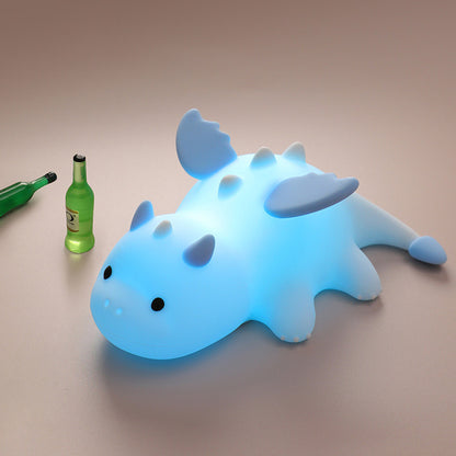 Squishy Silicone Cute Baby Dragon LED Night Light - Perfect Gift for Kids and Girls