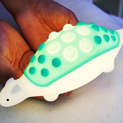 Squishy Silikon Dinosaurier Pop-it LED-Nachtlicht - perfektes Geschenk für Kinder und Mädchen