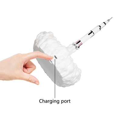 Galactic Rocket Night Light – 3D Liftoff Design with Light-Up Smoke