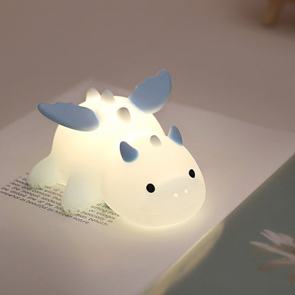 Squishy Silicone Cute Baby Dragon LED Night Light - Perfect Gift for Kids and Girls