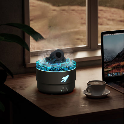 Kanonen-Luftbefeuchter, Aroma-Diffusor, Wassernebel, Nachtlicht, Lava, perfektes Geschenk
