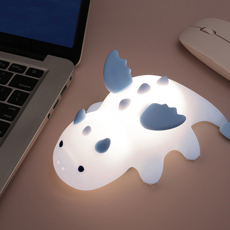 Squishy Silicone Cute Baby Dragon LED Night Light - Perfect Gift for Kids and Girls