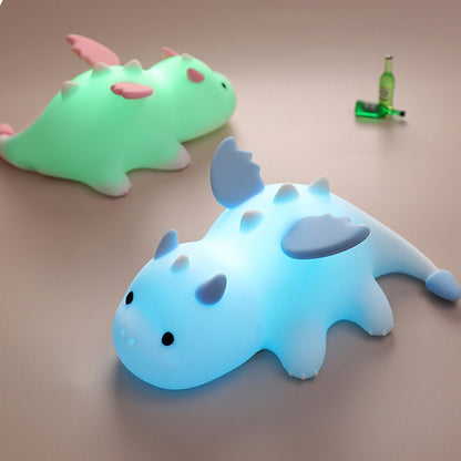 Squishy Silicone Cute Baby Dragon LED Night Light - Perfect Gift for Kids and Girls