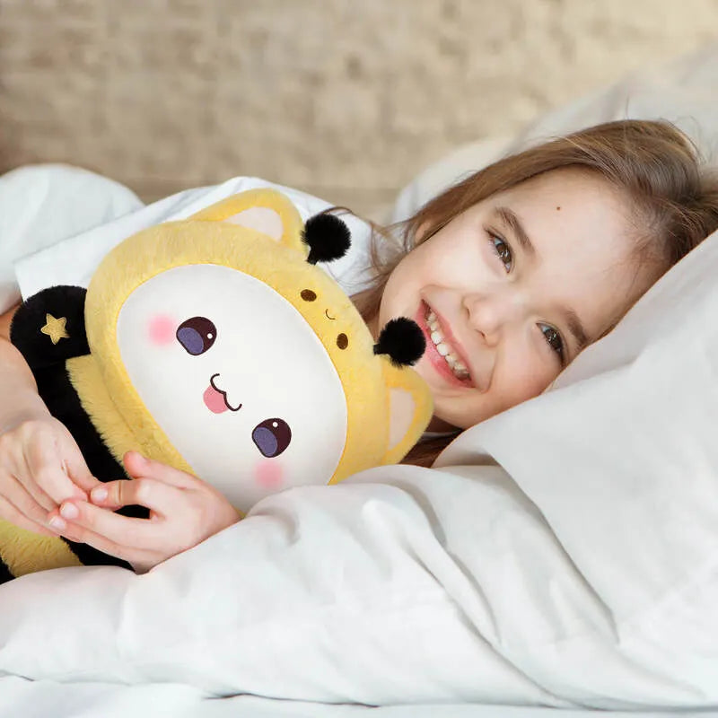 MeWaii® Squishy Kitten with Bee Hoodie Plush Kawaii Pillow Plush Toy