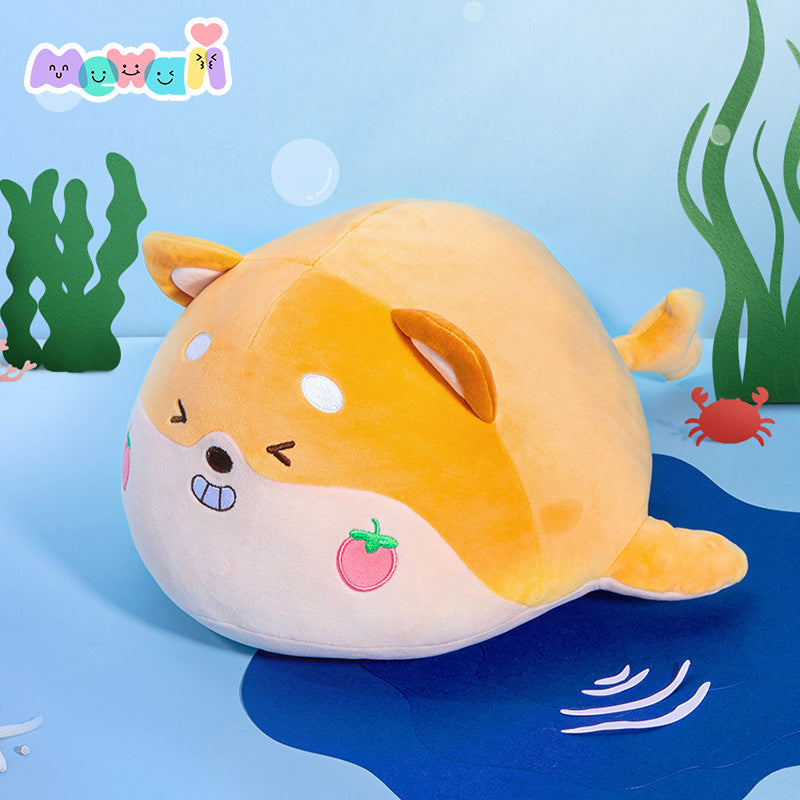 MeWaii® Ocean Series Whale Dog Corgi Stuffed Animal Kawaii Plush Pillow Squishy Toy