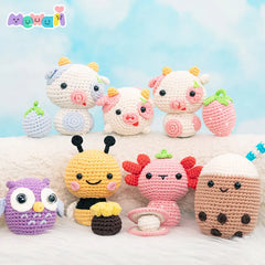 MeWaii® Crochet Original Designed Animal Crochet Kit for Beginners with Easy Peasy Yarn