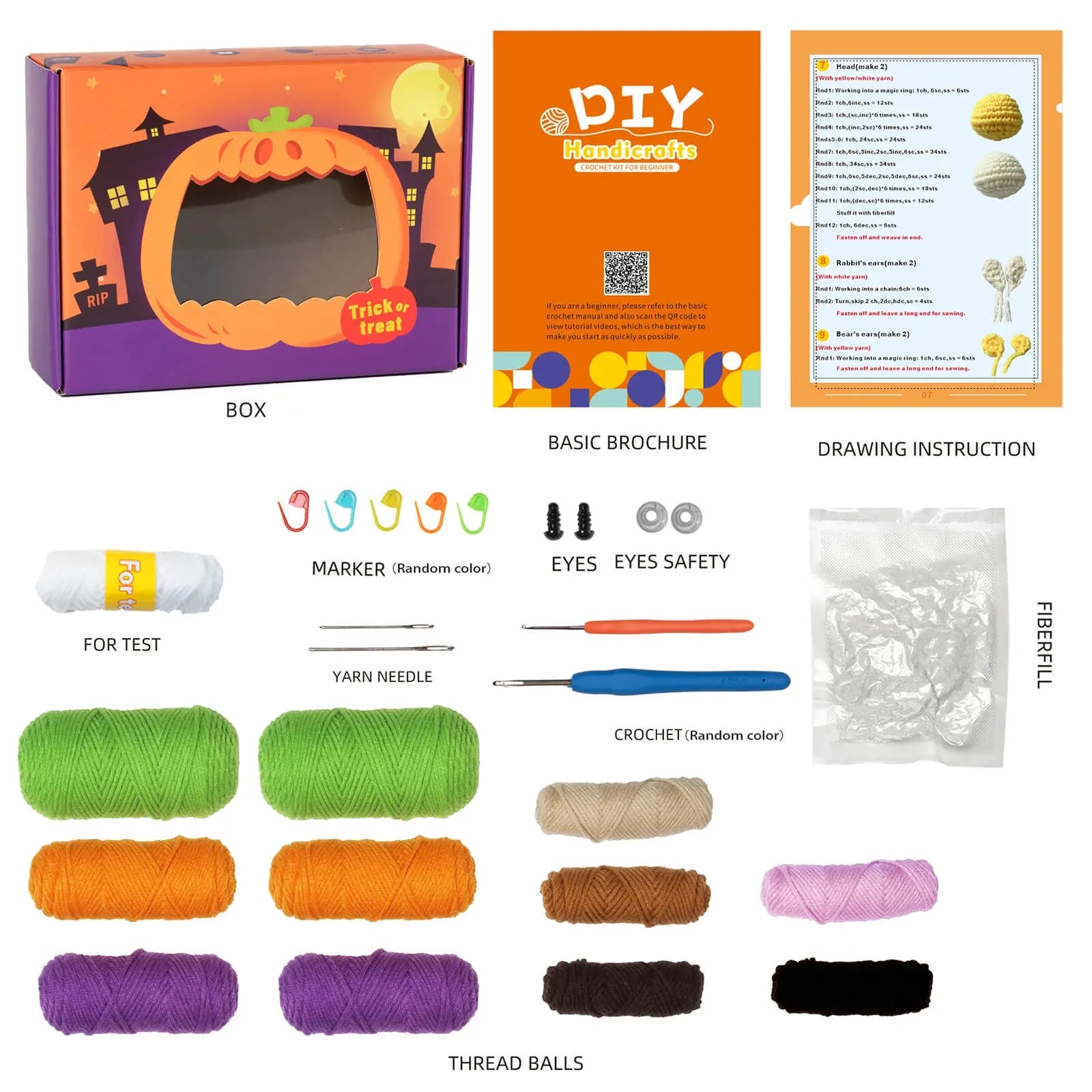 MeWaii® Crochet Kit For Beginners with Easy Peasy Yarn
