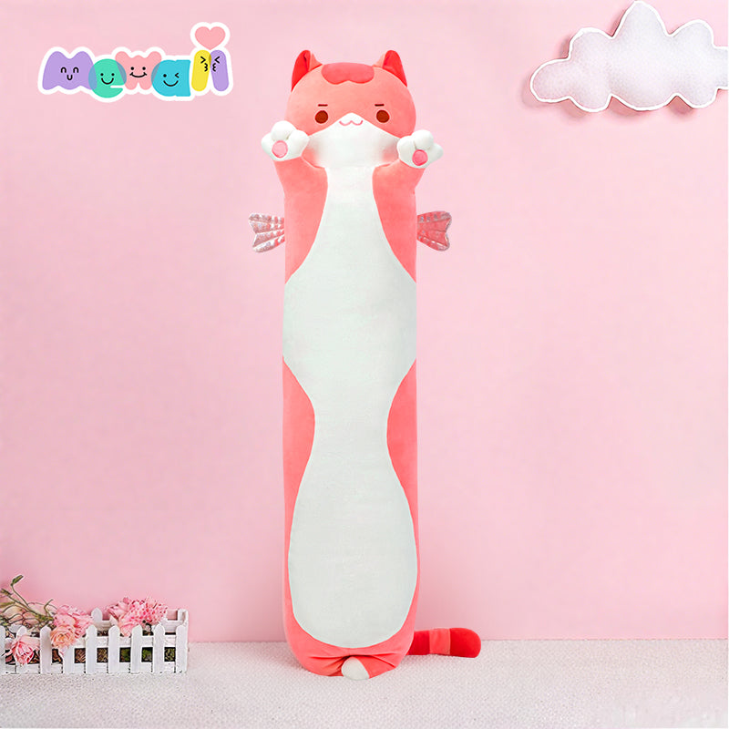 MeWaii® Original Design Kitten Pink Stuffed Animal Kawaii Plush Pillow Squishy Toy
