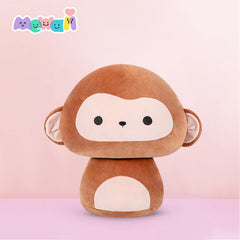 MeWaii® Mushroom Family Monkey Kawaii Plush Pillow Squish Toy