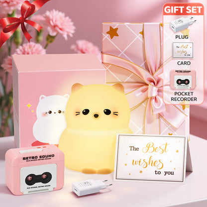 Mother's Day Limited Gift Set Special for every Momy Engraving Squishy Silicone LED Night Light