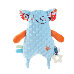 Baby Lovey Security blanket with Teether – Ultra-Soft Polyester Cotton, Safe Chew, Anti-Shed & Washable