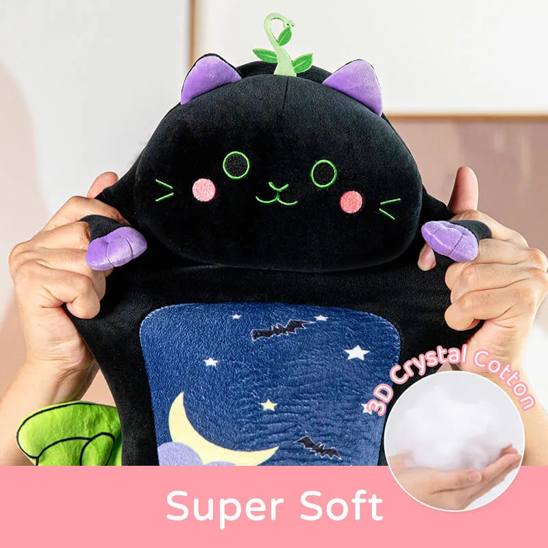 MeWaii® Original Design Devil Mint Cat Stuffed Animal Kawaii Plush Pillow Squishy Toy