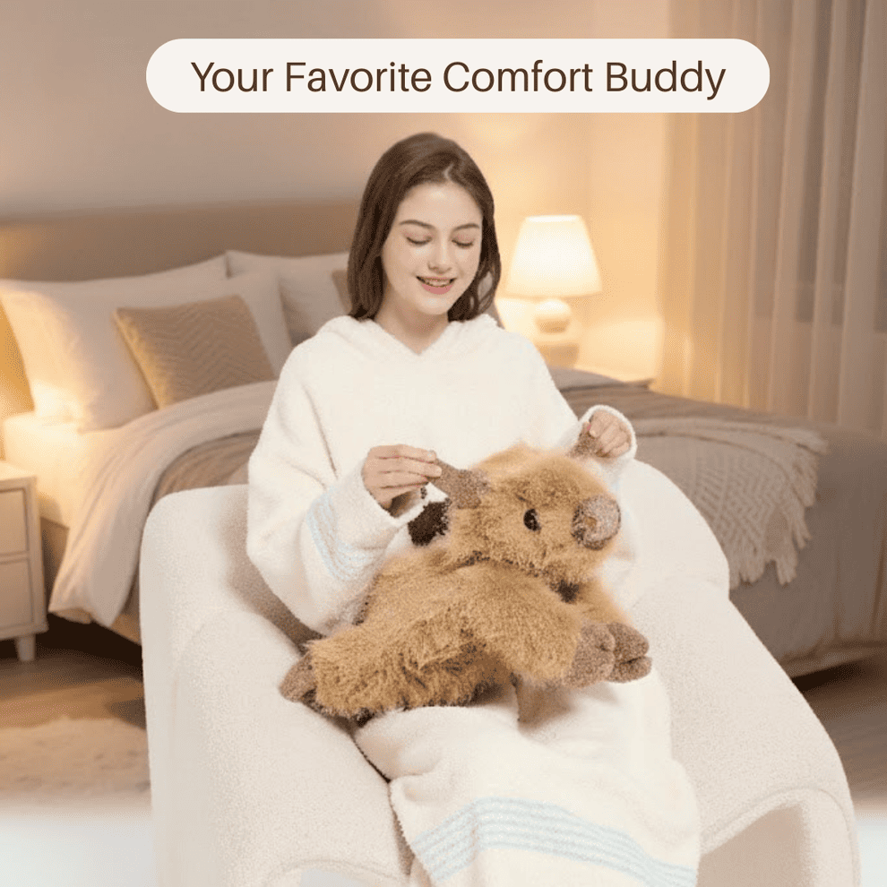 Highland Cow Plush Cattle Stuffed Animals, Microwavable, Pain Stress Relief, Anxiety, Women Kid Bedtime Best Gift