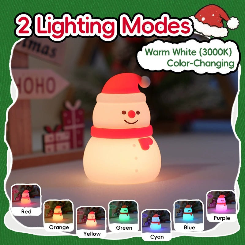 Set Christmas Edition Silicone Squishy Night Light Holiday Glow Gift-Ready Seasonal