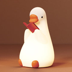 Goose Silicone Squishy Night Light Gift Cute Reading Red Book for Bedroom Desk Perfect Gift