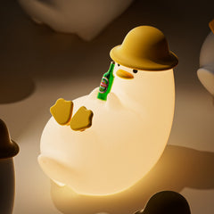 Beer Duck Silicone Night Light Relaxed Animal Lamp Phone Holder Bottle Bar Decor Perfect Gift