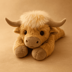 Highland Cow Plush Cattle Stuffed Animals, Microwavable, Pain Stress Relief, Anxiety, Women Kid Bedtime Best Gift