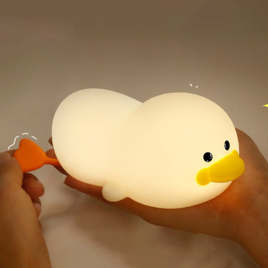 Cute Duck Silicone Squishy Night Light Soft Animal Lamp for Bedroom Perfect Gift