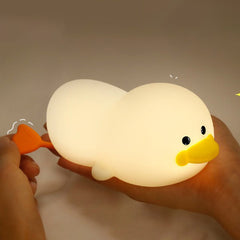 Cute Duck Silicone Squishy Night Light Soft Animal Lamp for Bedroom Perfect Gift