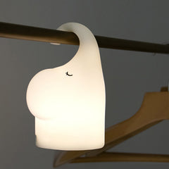 Huggwaii Elephant Silicone Night Light with Long Trunk Handheld Hangable Infrared Sensor Perfect Gift
