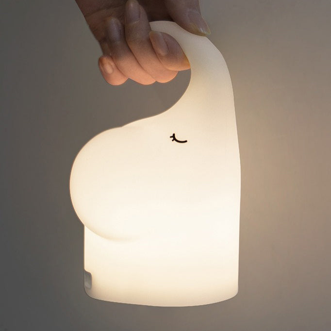 Huggwaii Elephant Silicone Night Light with Long Trunk Handheld Hangable Infrared Sensor Perfect Gift