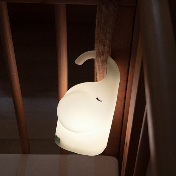 Huggwaii Elephant Silicone Night Light with Long Trunk Handheld Hangable Infrared Sensor Perfect Gift