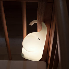 Huggwaii Elephant Silicone Night Light with Long Trunk Handheld Hangable Infrared Sensor Perfect Gift